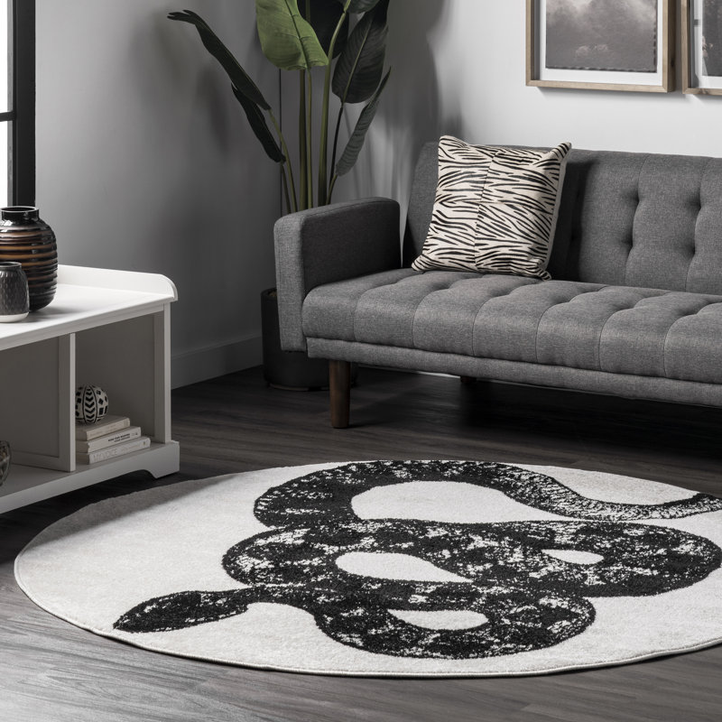 Thomas Paul Serpent Area Rug, Round 6'