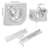 Caravan Wall Mount Corner Sink with Faucet Triangular Stainless Steel