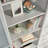 Engineered Wood Vintage 5-Shelf Bookcase, White-1492291580