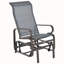 Fauteuil à bascule d'extérieur avec mécanisme de bascule fluide et structure légère pour un confort optimal sur la terrasse ou dans le jardin, gris