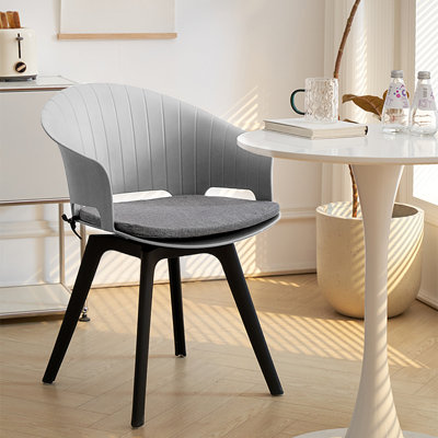 42cm H Upholstered Back Side Chair in Grey