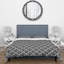 Ensemble de housse de couette traditionnelle quadrilobe gris II-109146726