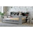 Daybed With Storage Shelves, Multi-Functional Bed With Twin Size Trundle Bed And Study Desk,Gray-1316904210