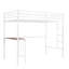 Lit simple superposé en métal avec bureau, échelle et garde-corps, lit mezzanine pour la chambre à coucher-558239082
