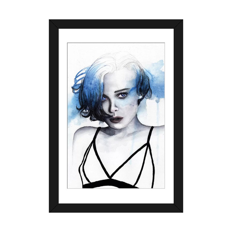 «Blue», reproduction sur toile, Papier d'art encadré noir, H 24 po x l 16 po x P 1 po