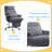 Executive Office Chair with Lumbar Support, Footrest, High Back Reclining Overstuffed Desk Chair with