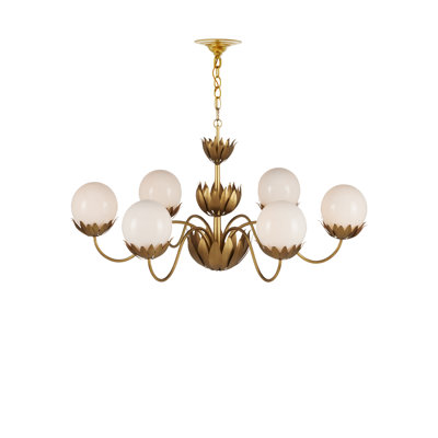 Mirasole 6 - Light Wrought Iron Dimmable Classic / Traditional Chandelier