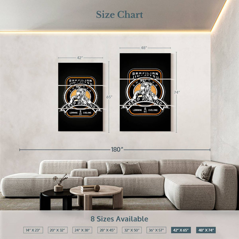 Sireci BJJ Orange And Black, 74" H x 48" W