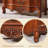 33.46"American-style brown floor-standing dressing mirror with drawers