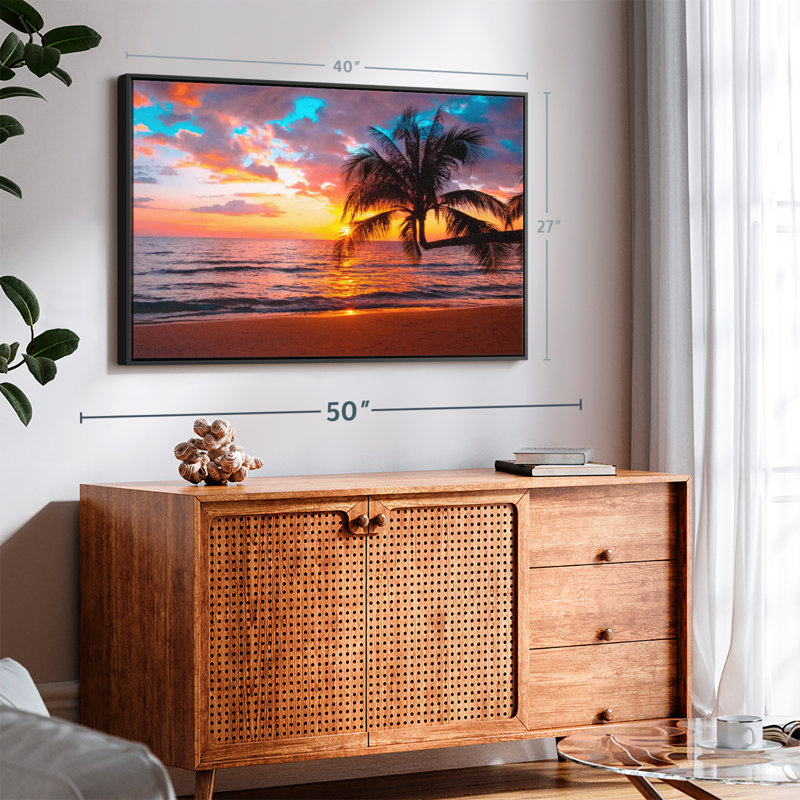 «Sunset Island», reproduction sur toile, H 27 po x l 40 po