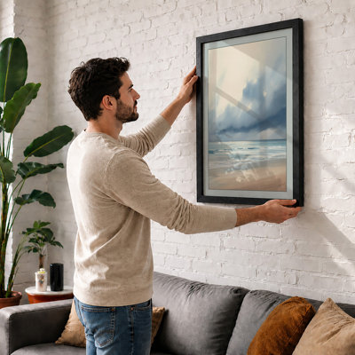 Seascape at Dusk Coastal - Framed Print