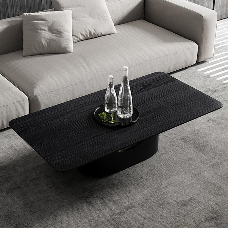 Table basse luxueuse haut de gamme, Noir, noir, noir, noir, H 16,5 po x L 47,2 po x l 23,6 po