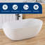 Baignoire de trempage autoportante à surface solide 59 po Forma Medunjess-102304432