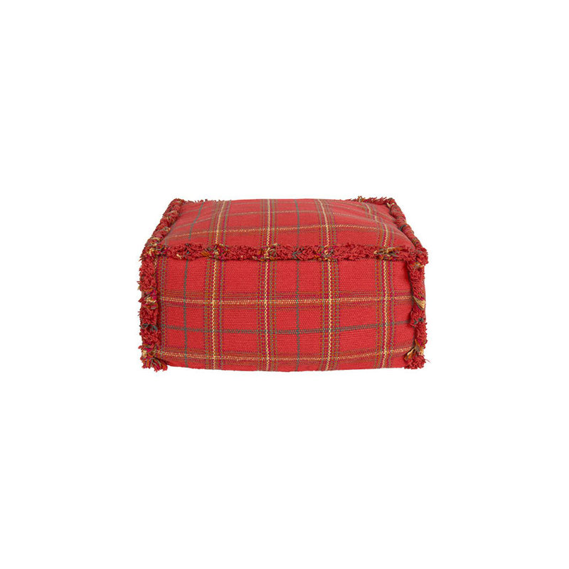 Wouf Wouf! Square Pouf, Red