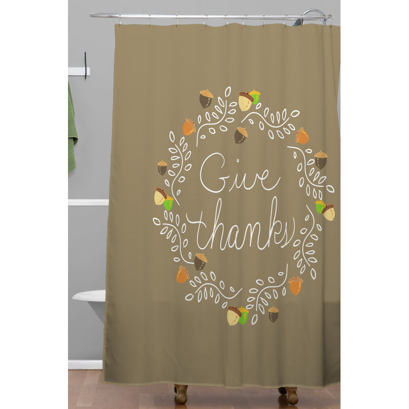 Rideau de douche simple giving merci