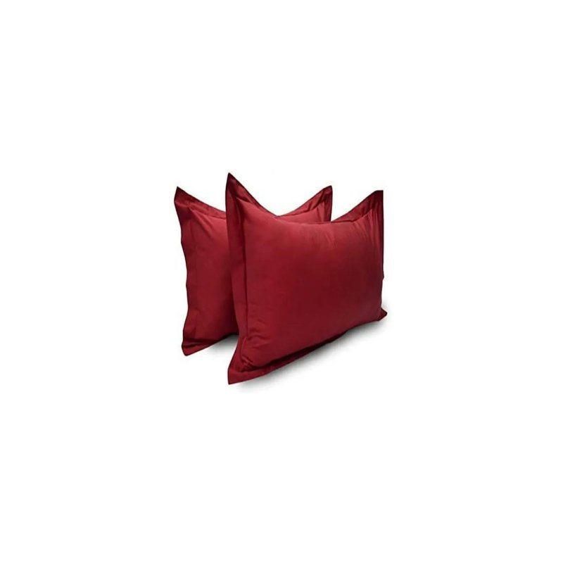 400TC Sateen Solid Cotton Pillow Sham, Burgundy