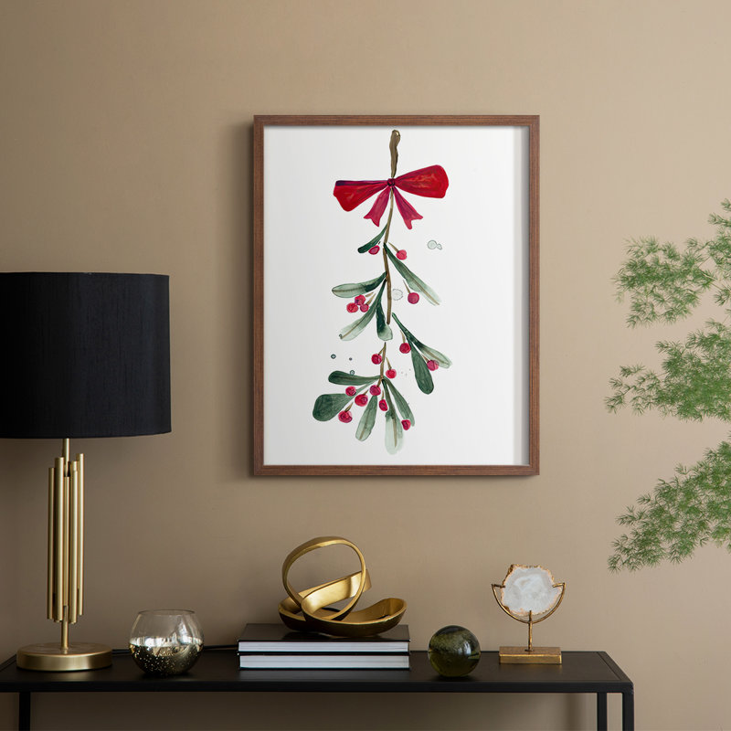 Warm Winter Wishes VI, reproduction encadrée - bois massif, H 30 po x l 24 po, Noyer