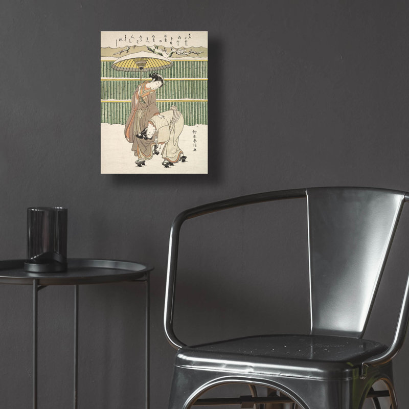 «Sans titre» par Suzuki Harunobu, art mural en verre acrylique, H 16 po x l 12 po x P 0,13 po