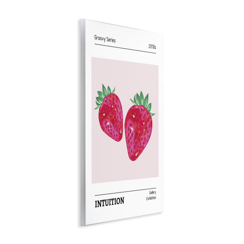 Plaque murale Intuition Expression Strawberries, design par LSR Design Studio, H 15 po x l 10 po