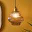 22cm Glass Pendant Light - Gold