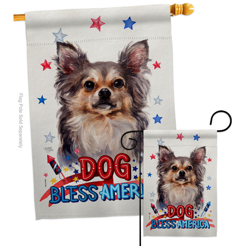 Drapeau de maison Chihuahua 2 côtés 40 x 28 po