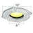 White Ceiling Medallion Urethane Recessed Trim 6" ID X 10" OD