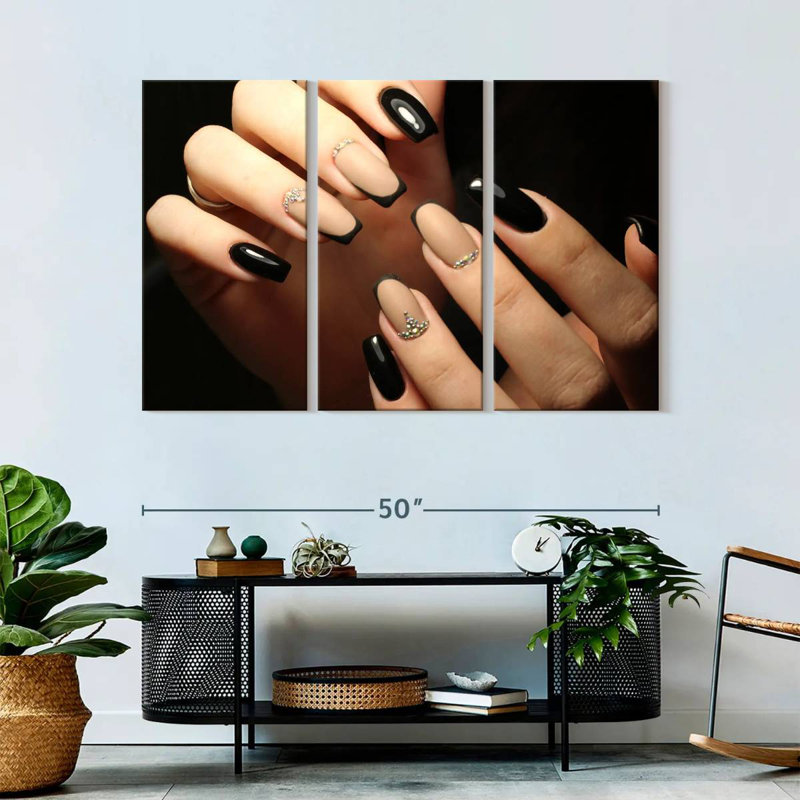 'Classy Neutral Nails, 28" H x 45" W