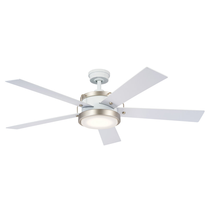 56 " Ceiling Fan with LED Lights with Light Kit, White