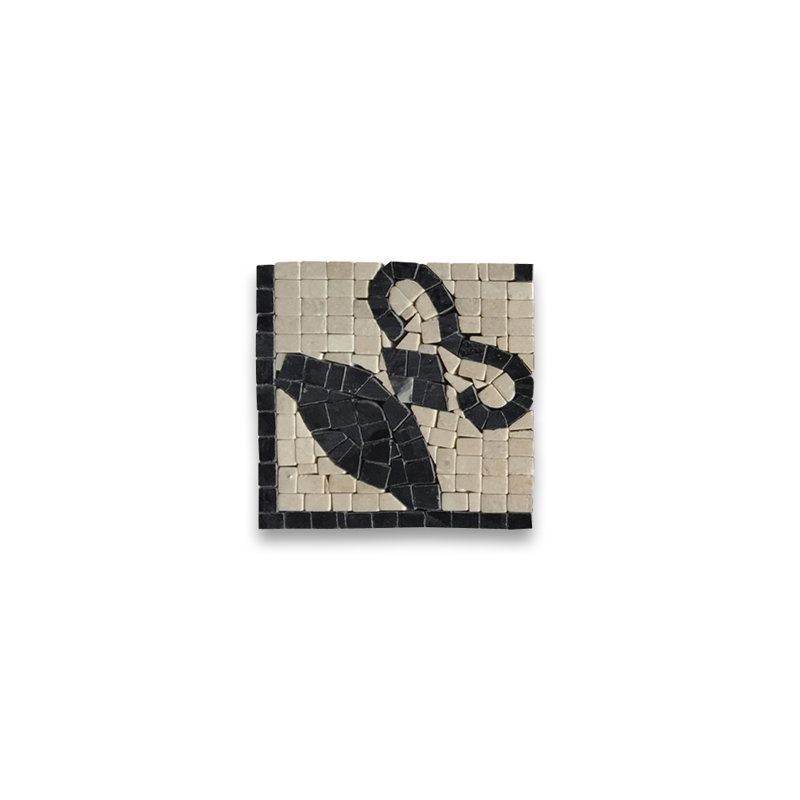 Carreau de mosaïque en marbre 4 po x 4 po