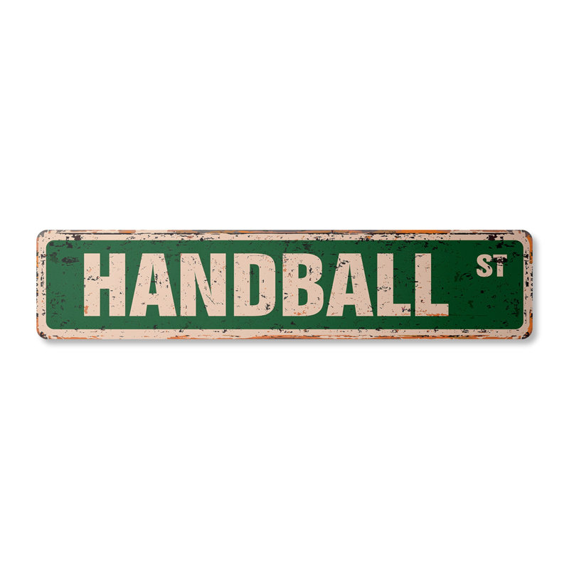 Plaque de rue Handball en plastique robuste 6 po x 24 po