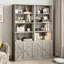 Bibliothèque de 71,4 po de hauteur avec portes, 6 tablettes de rangement-506125635