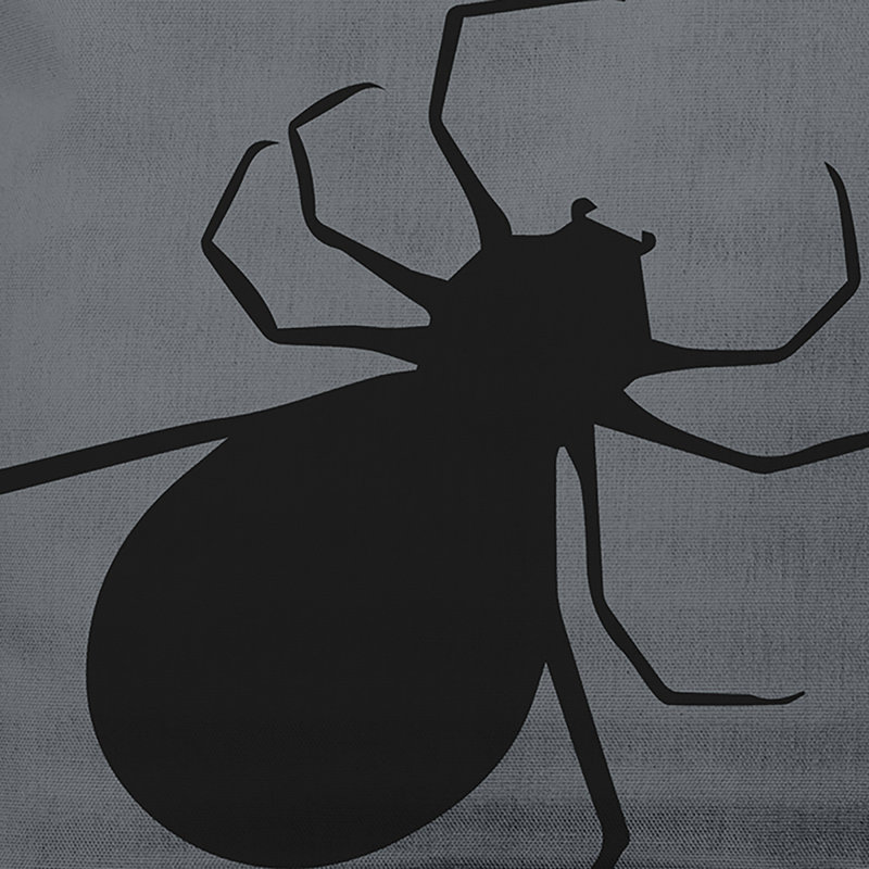 Coussin décoratif Big Spider, Gris foncé, 16 po x 16 po