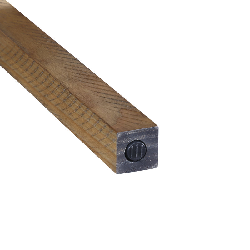 Banc de salle à manger de style rustique en bois massif à chevrons de 44 po de largeur Carveth, Brun