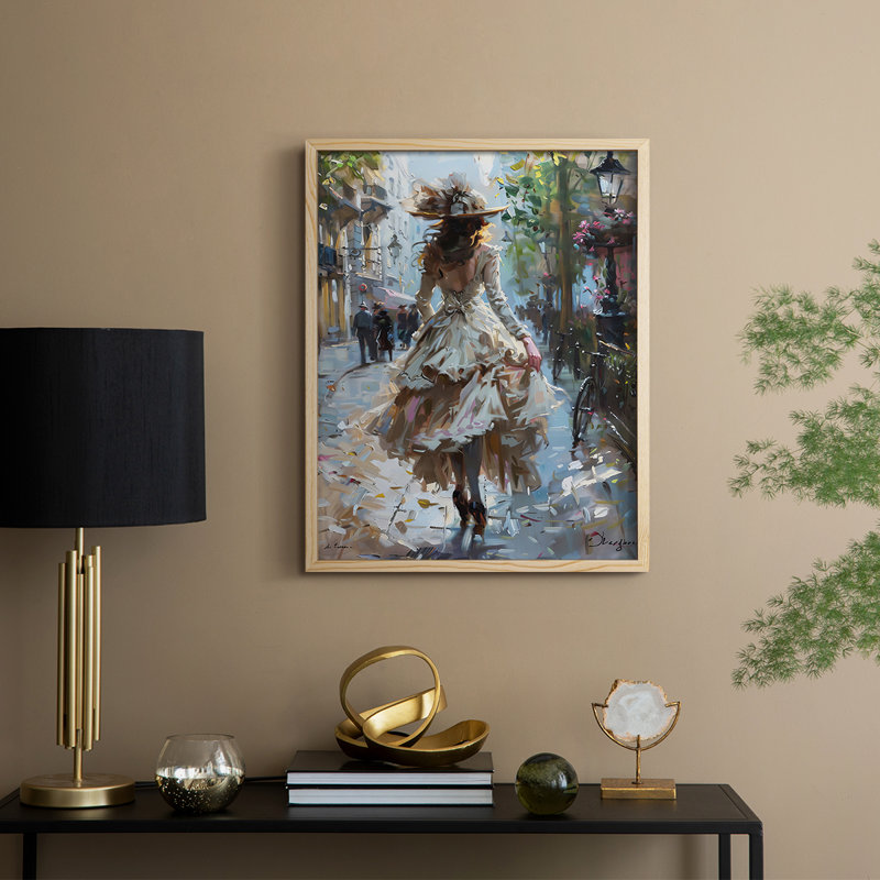 Reproduction encadrée WOMEN Series DCLXI - bois massif, Naturel, H 21 po x l 17 po
