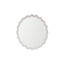 Miroir mural blanc festonné rond, cadre ondulé pour décor de salon / chambre à coucher / salle de bain