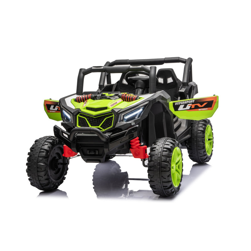 UTV 12V pour enfants avec télécommande, Black/Green