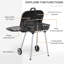 Barbecue au charbon 21 "avec roulettes et tablette inférieure - Grilles d'aération réglables pour barbecue pour barbecue