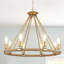 Lustre à roulettes de style campagnard à 8 lumières de 30 po avec roulettes Orris-239106691