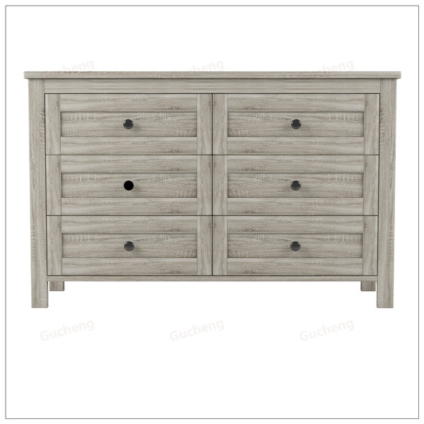 Ophelia & Co. Retro Farmhouse Style Wooden Dresser with 6 Drawers ...