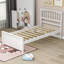 Lit plateforme simple en bois-770457884