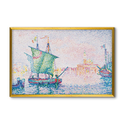 Custom Framed Masterpiece " Venice, The Pink Cloud " by Paul Signac