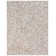 Mosaic Leather Cowhide Chevron Area Rug in Light Beige