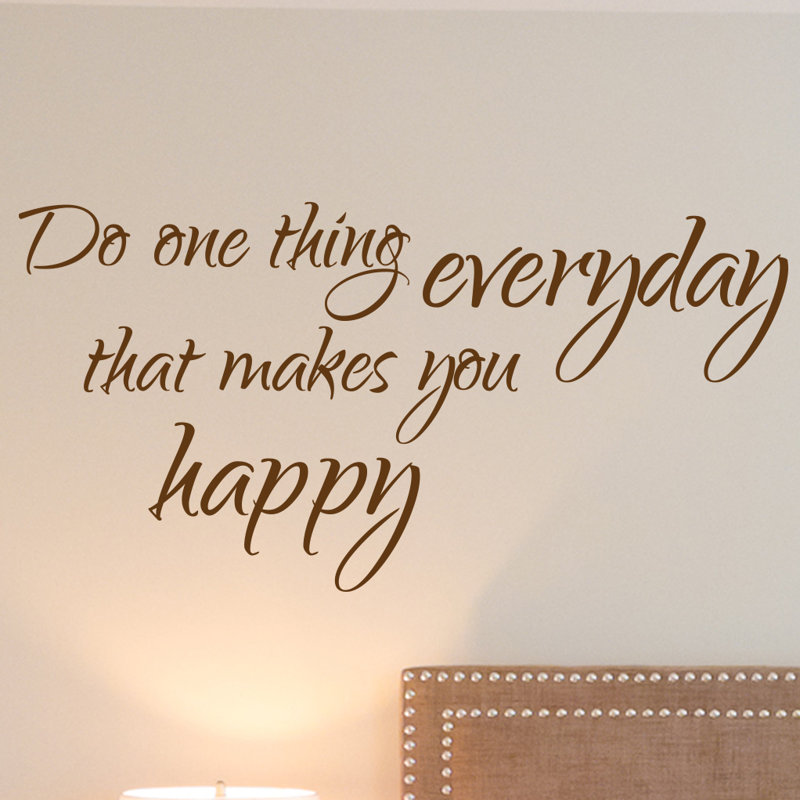 Text & Numbers Non-Wall Damaging Wall Decal, Chocolate