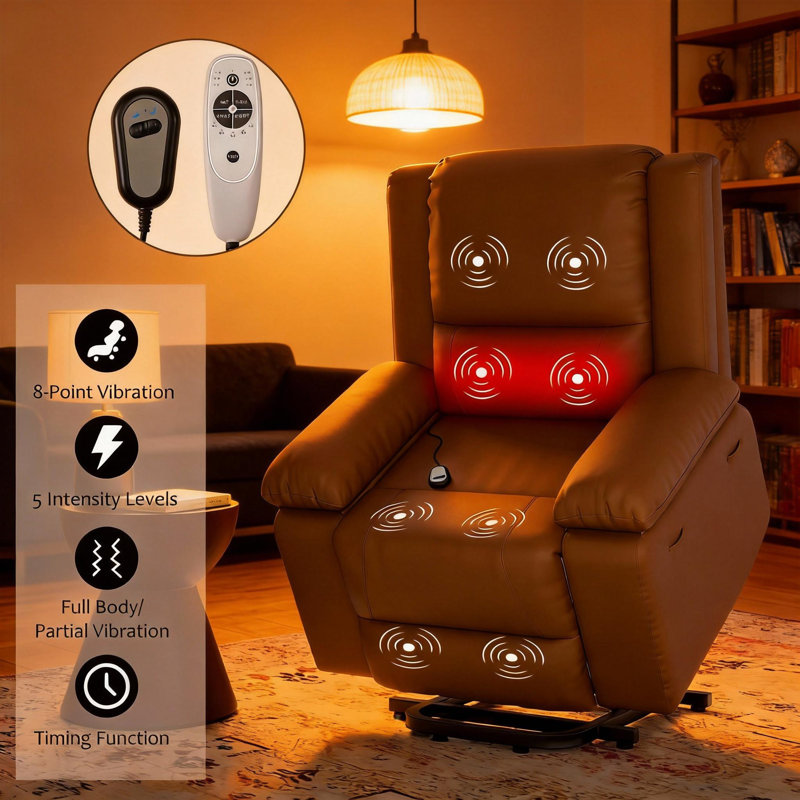 Fauteuil inclinable électrique avec massage et chaleur, Tanné