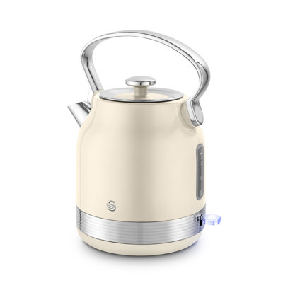 Swan SK14631C Retro Traditional Kettle, Rapid Boil, Removable Limescale Filter, Easy Pour, 360 Degree Base, Water Indicator Window and Boil Dry Protection 1.7L, 3KW