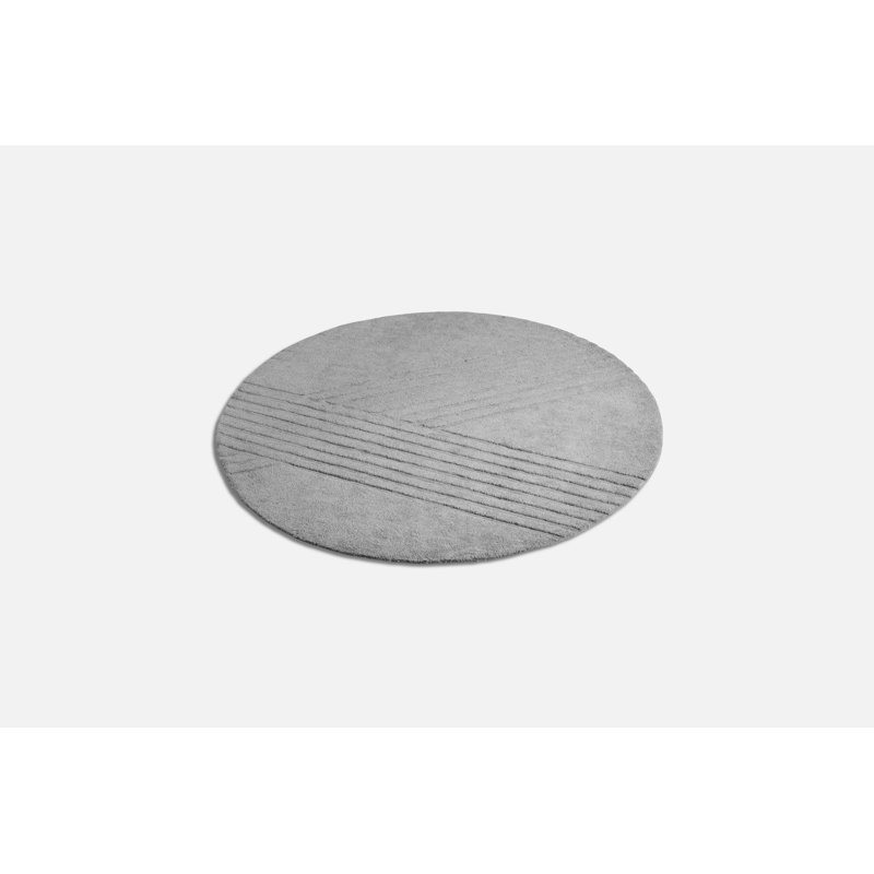Gray Kyoto Rug, Round 6'5"