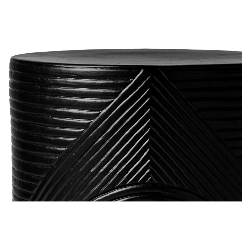 Provenance Signature Outdoor Round Side Table, Coal, 16"