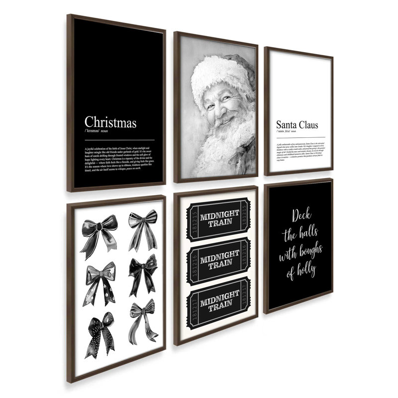 Collection Silent Night, reproduction d'art, H 37,5 po x l 153 po, Noyer