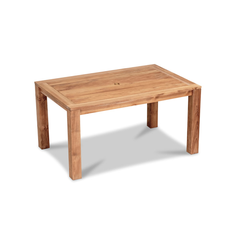 Classic Outdoor Teak Dining Table, 60" L x 30" H x 39" D