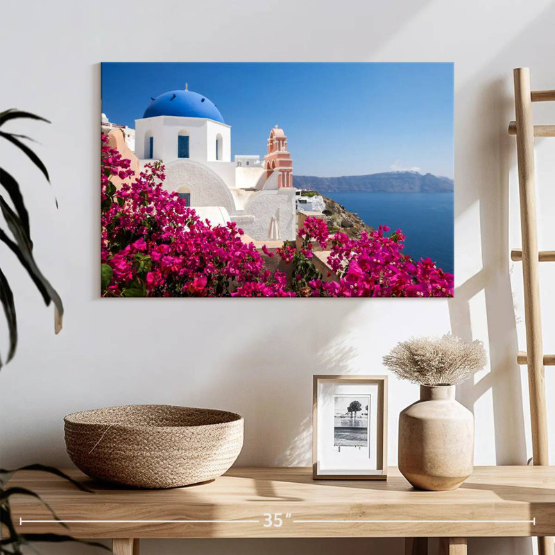 Ravi Santorini, architecture cycladique, H 16 po x l 24 po